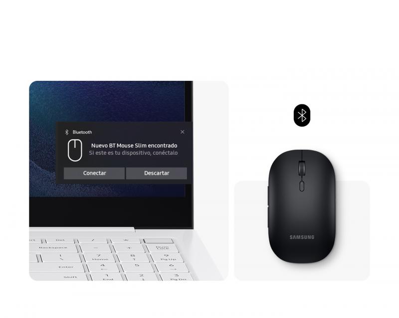 MOUSE BLUETOOTH SLIM BLACK - 10