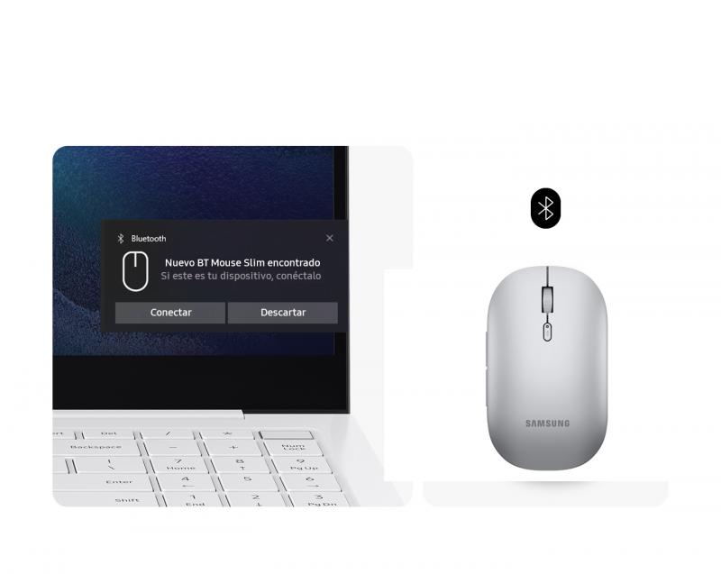 MOUSE BLUETOOTH SLIM SILVER - 6
