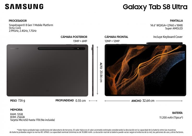 Tecno Buy Galaxy Tab S8 Ultra + Keyboard Cover 14.6, 256GB, WIFI